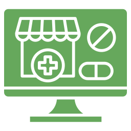 Online pharmacy icon