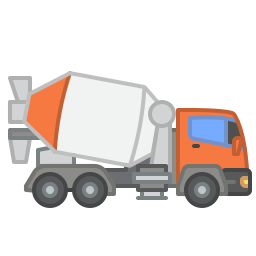 Concrete mixer truck icon