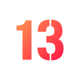 Number 13 icon