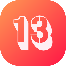 Number 13 icon