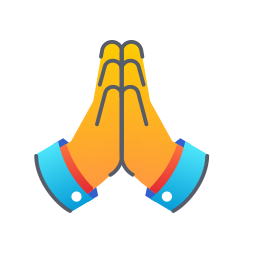 manos orando icono