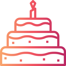 pastel de cumpleaños icono