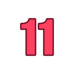 número 11 icono