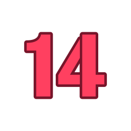 número 14 icono