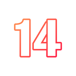 Number 14 icon