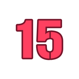 nummer 15 icoon