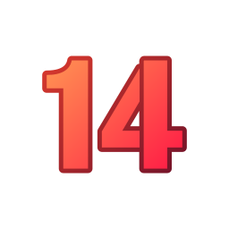 número 14 icono
