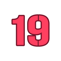 numéro 19 Icône
