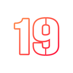 numer 19 ikona