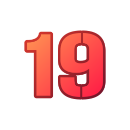 número 19 icono