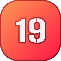 Number 19 icon