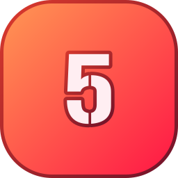 número 5 icono