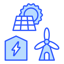 Умная сеть электроснабжения иконка