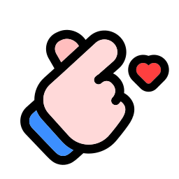 Finger heart icon