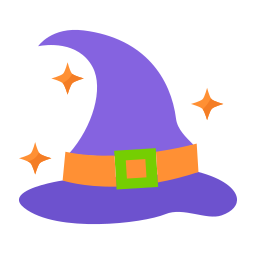 sombrero de bruja icono
