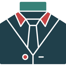 traje y corbata icono