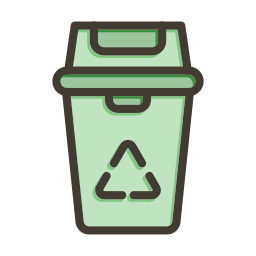 caja de reciclaje icono