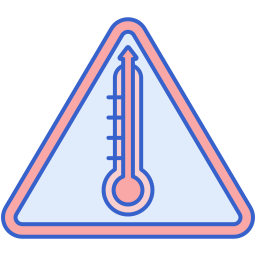 alta temperatura icona