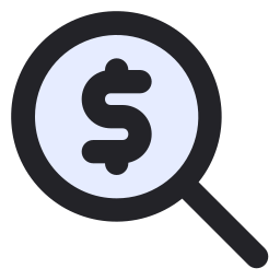 Dollar search icon