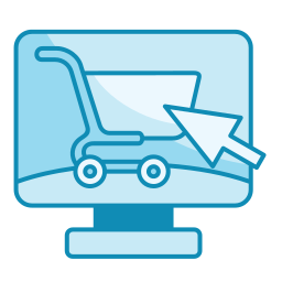 e-commerce markt icoon