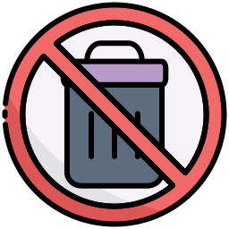 geen afval icoon