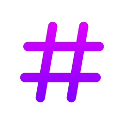 hashtag icona