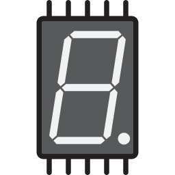 Seven segment display icon