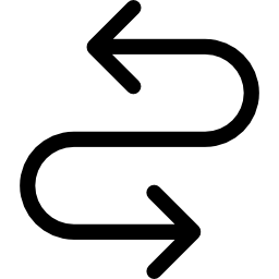 freccia curva icona