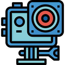 telecamera d'azione icona