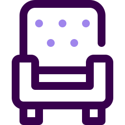 sofá individual icono