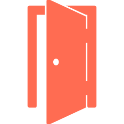 puerta abierta icono