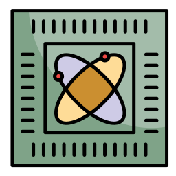 chip quantistico icona