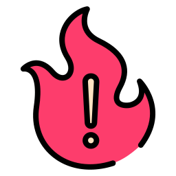 brennbares schild icon