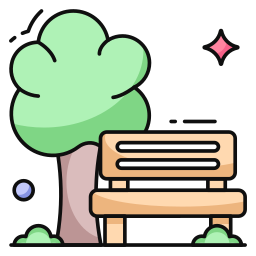 Park bench icon