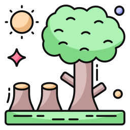 deforestación icono