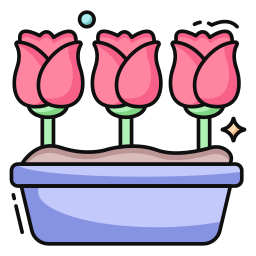 Rose flower icon