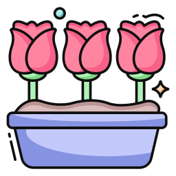 flor rosa Ícone