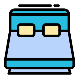 Sleeping bed icon