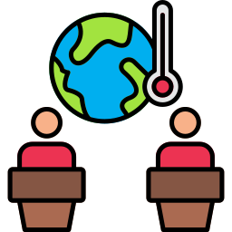 il riscaldamento globale icona