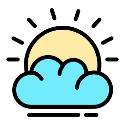 Солнечное облако иконка