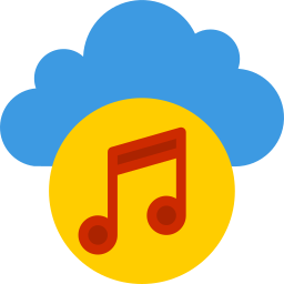 muziek wolk icoon