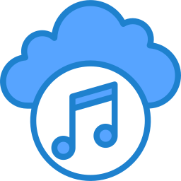 nuage de musique Icône