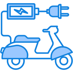 motocicleta eléctrica icono