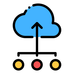 Cloud hosting icon