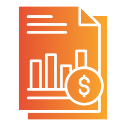 rapport financier Icône