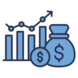 croissance financière Icône