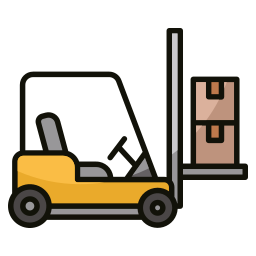 Forklift operation icon