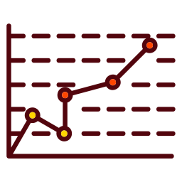 gráfico de linha Ícone