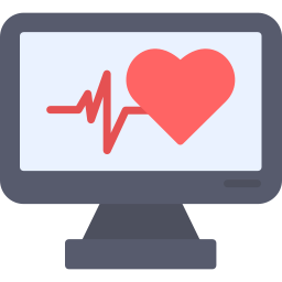 monitor della frequenza cardiaca icona