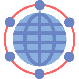 sieć globalna ikona